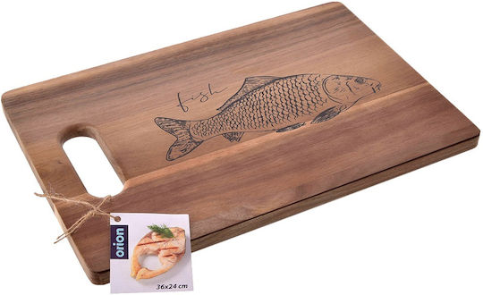 Orion Rectangular Wooden Chopping Board Brown 36x24cm
