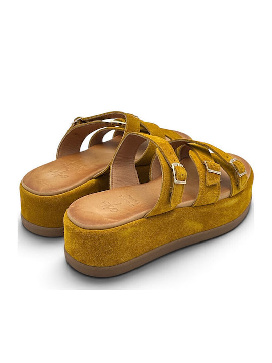 Дамски Сандали Flatforms Жълти