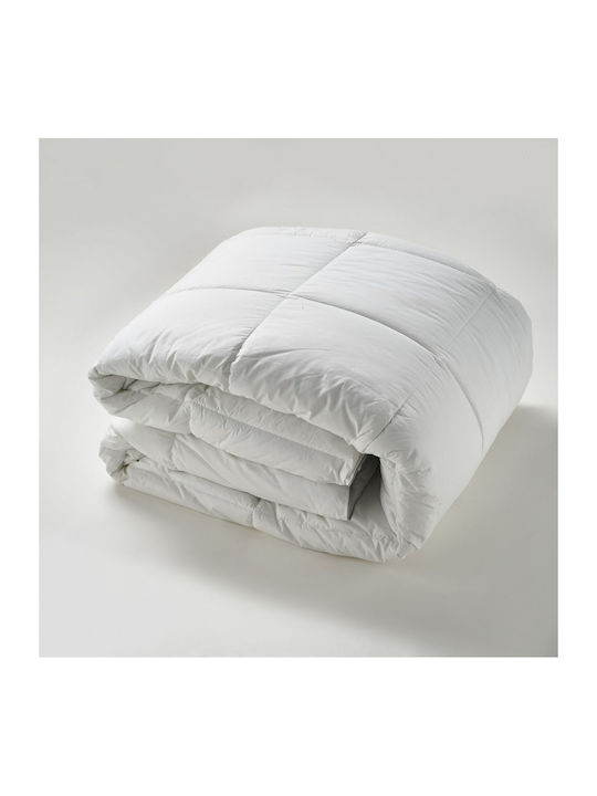 La Luna Πάπλωμα Μονό με Γέμιση Hollowfiber 160x220εκ. The Lightweight Cotton Quilt Λευκό 200 GSM 4.5 togs