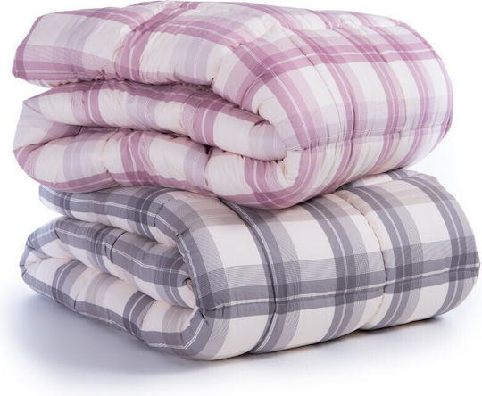 Nef-Nef Homeware Пухено Куинсайз с Пълнеж Hollowfiber 220x240бр Charlie Лилав 330 г/м²Gsm