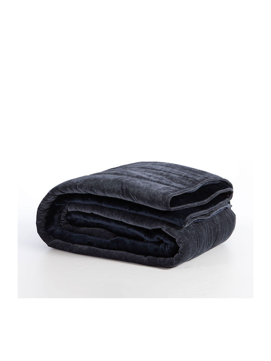Nef-Nef Homeware Duvet Cover Queen 220x240cm Vania Blue/black 250 GSMGsm