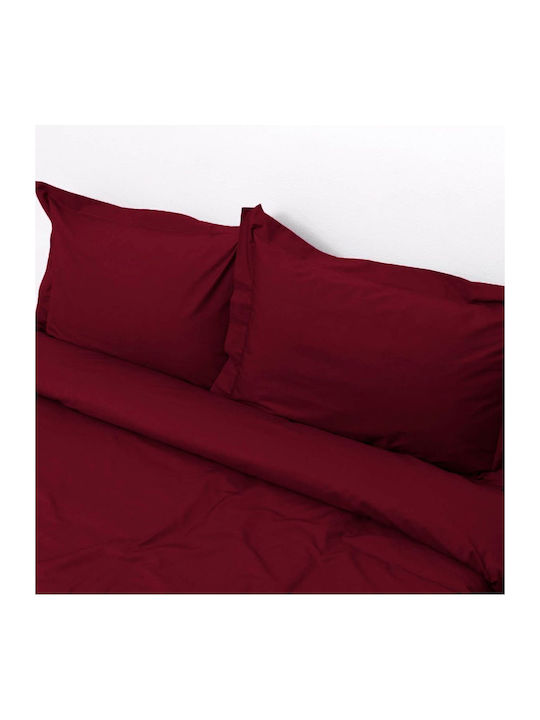 Viopros Duvet Set Queen 220x240cm Superb Bordeaux 3pcs