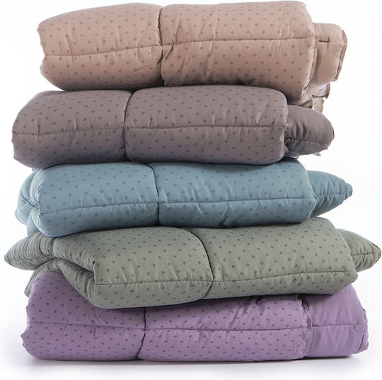 Nef-Nef Homeware Duvet Single with Microfiber Filling 160x220cm Colorfull Sangria 330 GSMGsm