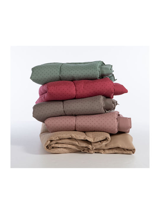 Nef-Nef Homeware Пухено Единично с Пълнеж Microfiber 160x220бр Colorfull Sangria 330 г/м²Gsm
