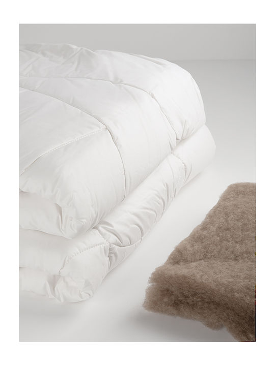 Vesta Home Bettdecke Großes Doppelbett Wolle 220x230cm Alpaca White 400 GSMGsm 12.5 togs Togs
