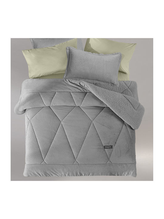 Saint Clair Bettbezug Großes Doppelbett 220x240cm Silver 660 GSMGsm