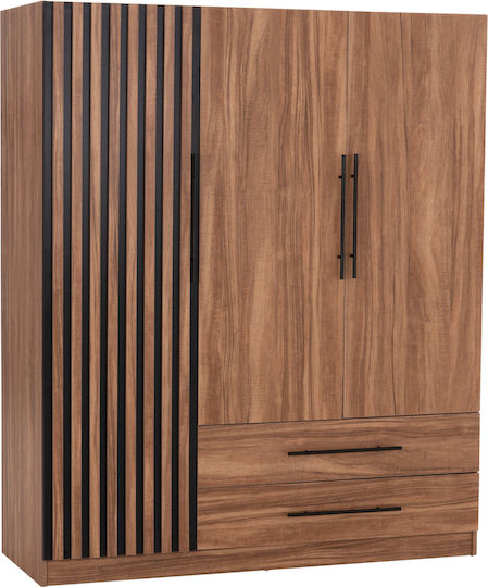 Harry Triple Door Wardrobe Black 150x55x180cm