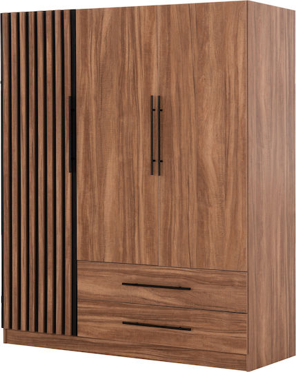 Harry Triple Door Wardrobe Black 150x55x180cm