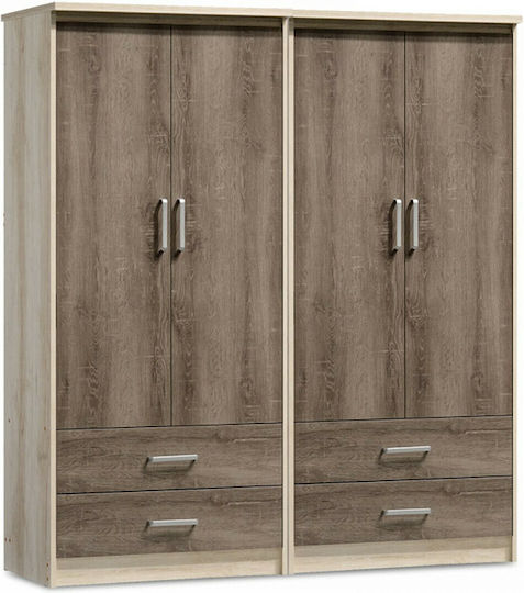Vier Türen Kleiderschrank Olympus 162x57x183cm