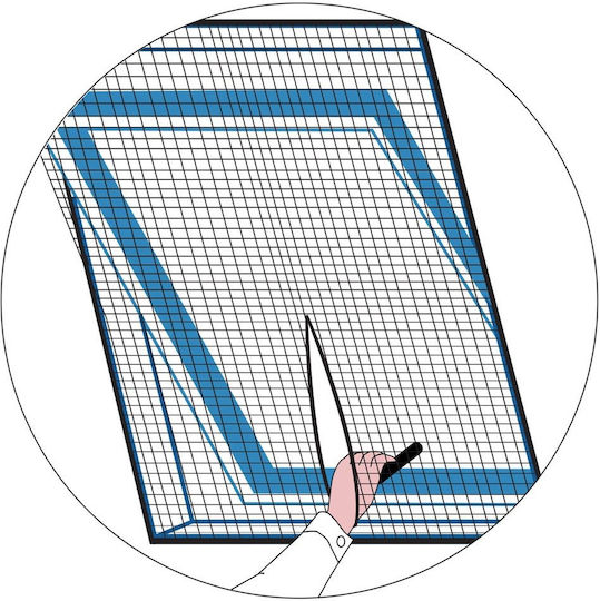 Orion Window Mosquito Net with Velcro Fixed Polyester Black 120x140cm