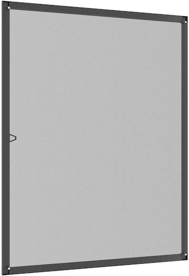 vidaXL Σίτα Παραθύρου από Fiberglass Γκρι με Πλαίσιο 150x130cm