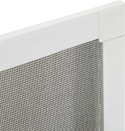 vidaXL Σίτα Παραθύρου από Fiberglass Λευκή με Πλαίσιο 130x110cm