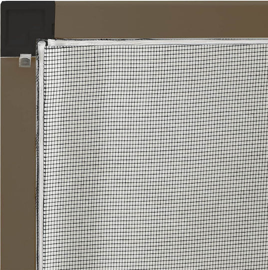 vidaXL Σίτα Παραθύρου από Fiberglass Καφέ με Πλαίσιο 150x130cm