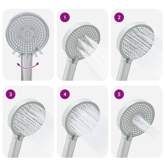 vidaXL Handheld Showerhead with Hose