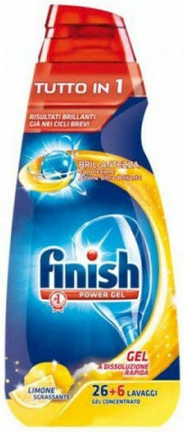 Finish All in One Max Gel Geschirrspülmittel mit Duft Zitrone 1x650ml 32 Messbecher