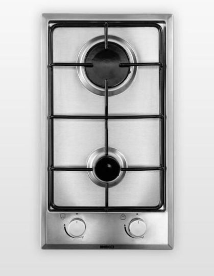 Beko Domino Εστία Υγραερίου Αυτόνομη Inox 30x51εκ. Ασημί