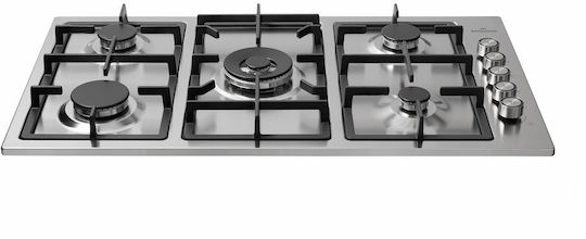 Mondin Gas Cooktop Autonomous Inox 89x51cm Brown