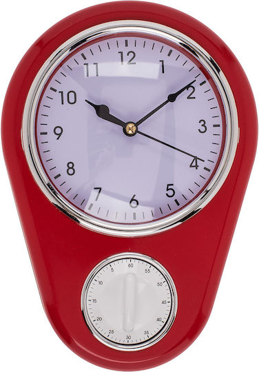Out of the Blue Wanduhr Kunststoff Blau 22.5x16cm