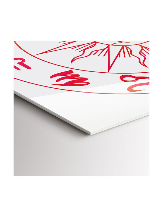 Tulup Silent Ceas de Perete Sticlă Alb 30x30cm