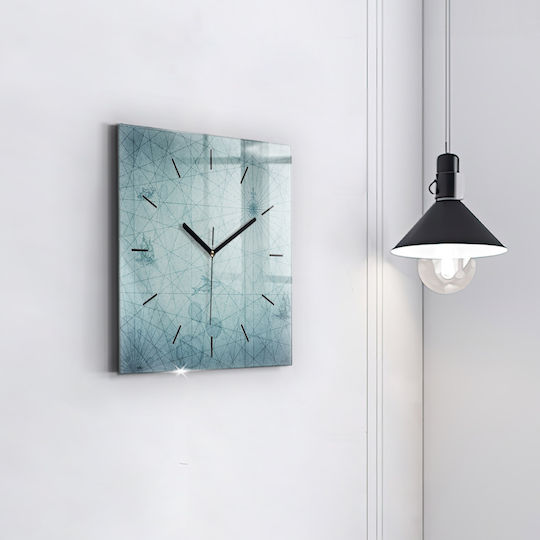 Tulup Silent Antique Wall Clock Glass Blue 30x30cm
