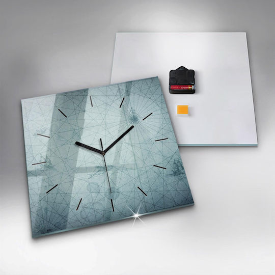 Tulup Silent Antique Wall Clock Glass Blue 30x30cm