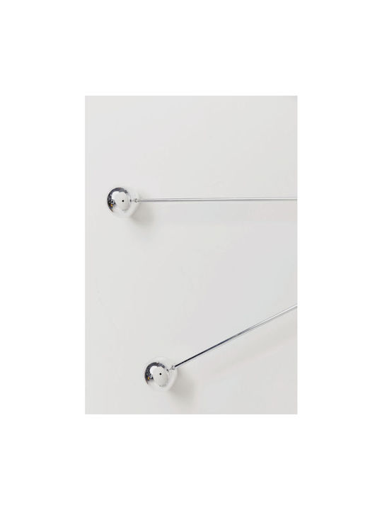 Kare Design Ρολόι Τοίχου Ασημί Ø60cm