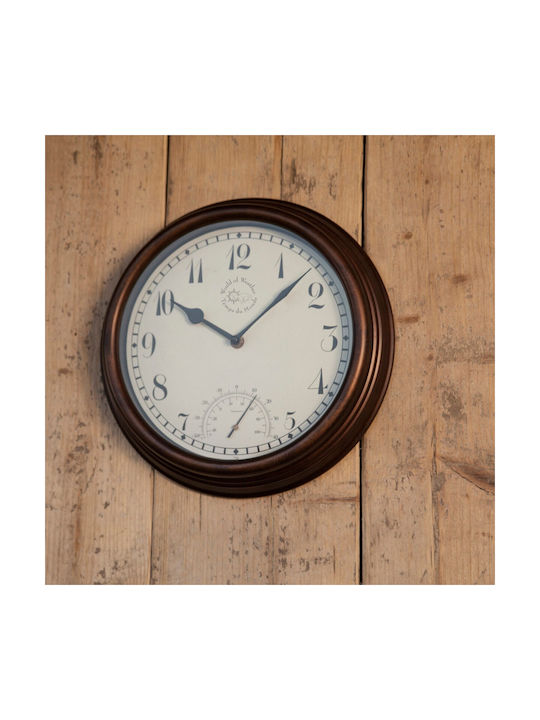 Esschert Design Винтидж Часовник На Стена Пластмасов Бронзов 30x5.1см