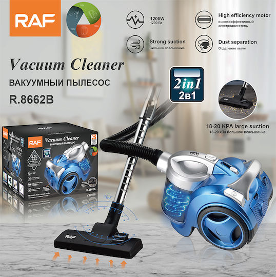 Raf R8662 Vacuum Cleaner 1200W Bagless 3lt Blue