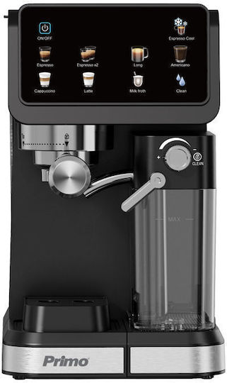 Primo PREM-40570 Μηχανή Espresso 1350W Πίεσης 20bar Μαύρη 400570