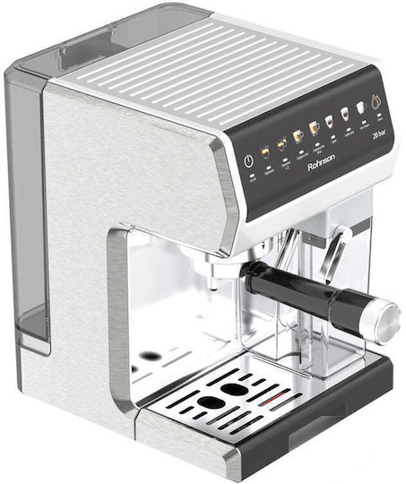 Rohnson Automatic Espresso Machine 1350W Pressure 20bar for Cappuccino Brown R-98080