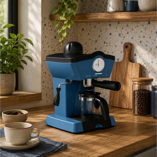 Heinner Charm Espressomaschine 800W Druck 5bar Blau