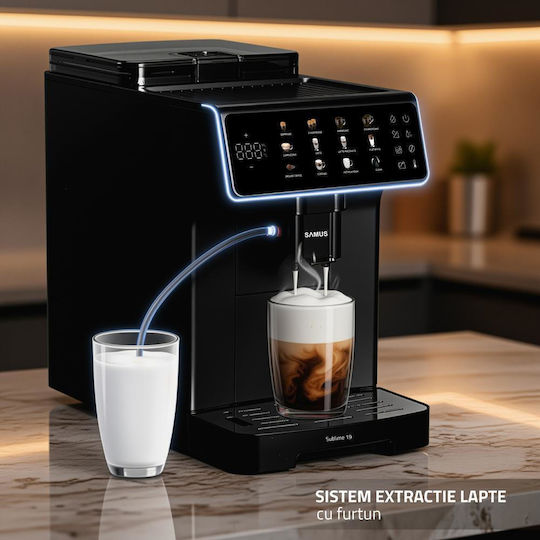 Samus Sublime 19 Automat de Espresso 1400W Presiune 19bar pentru Cappuccino Neagră