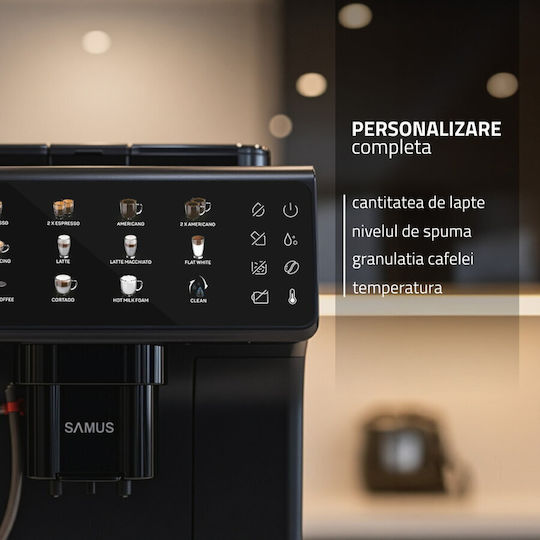 Samus Sublime 19 Automat de Espresso 1350W Presiune 20bar pentru Cappuccino Neagră