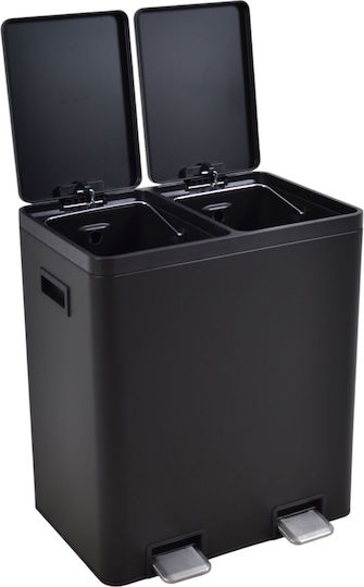 Ankor Recycling Waste Bin Made of Stainless Steel with Sensor Black 20lt