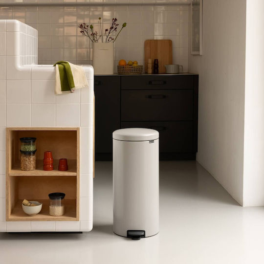 Brabantia Brabantia Mülleimer NewIcon mit Pedal Kunststoff mit Pedal Graue 30lt