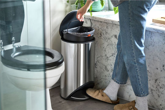 Joseph Joseph Waste Bin Stainless Steel with Pedal Gray 10lt