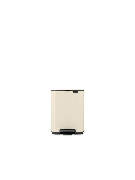 Brabantia Coș de Gunoi Plastic cu Pedală Bej 4lt 1buc