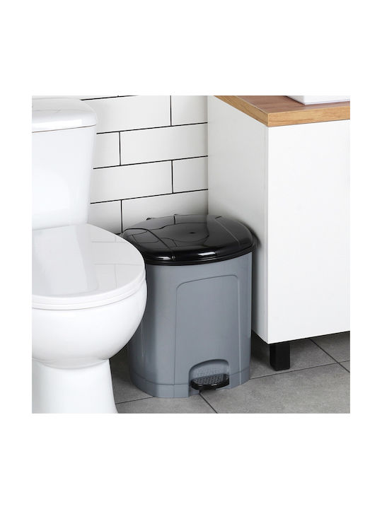 Berilo Plastic Waste Bin with Pedal Grey 21L