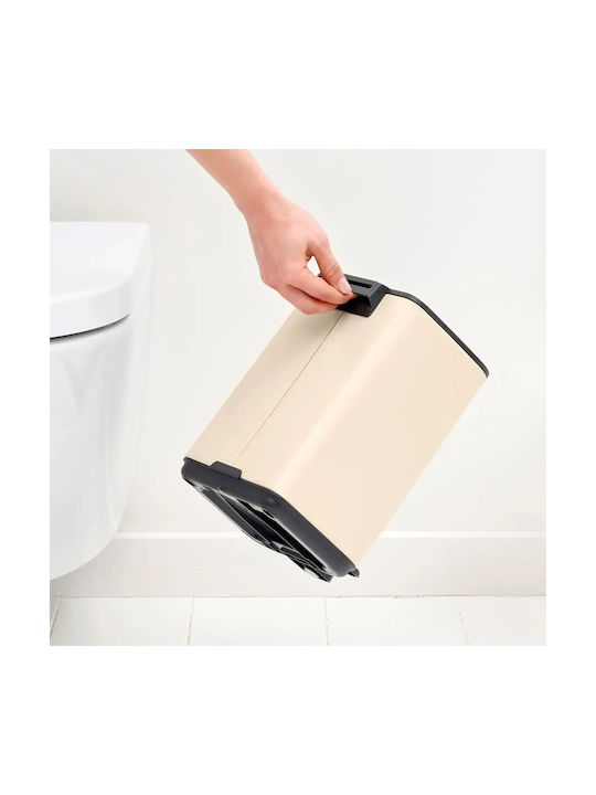 Brabantia Coș de Gunoi Plastic cu Pedală Bej 4lt 1buc