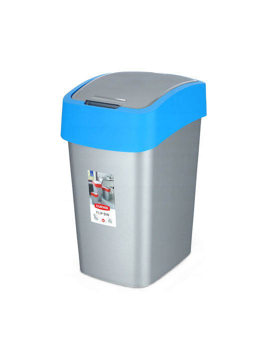Curver Flip Bin Coș de Gunoi Plastic Albastru 25lt 1buc