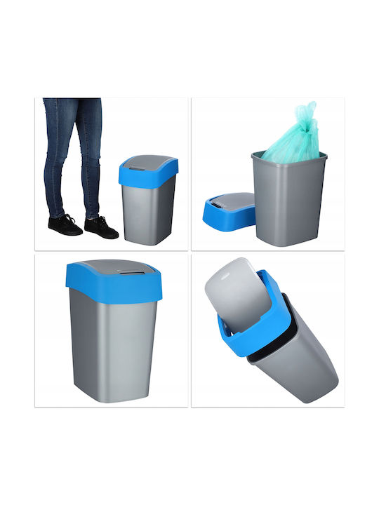 Curver Flip Bin Coș de Gunoi Plastic Albastru 25lt 1buc