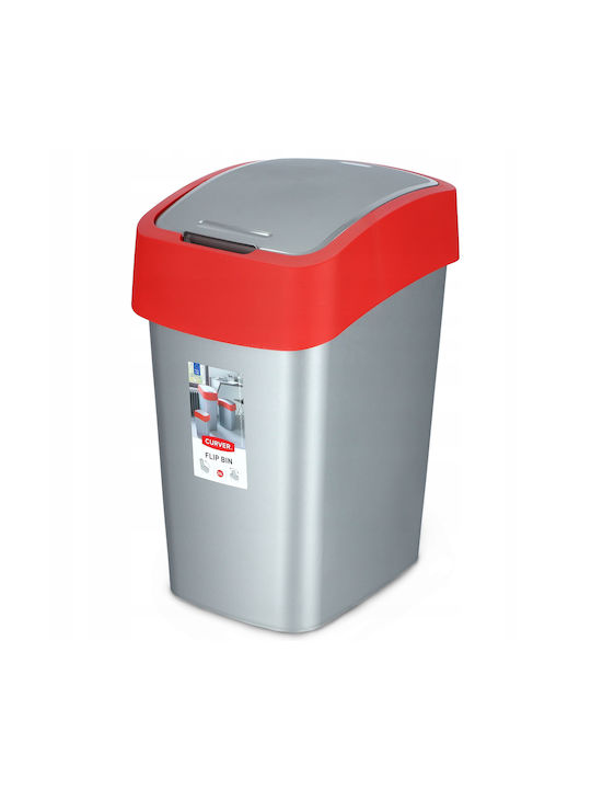 Curver Flip Bin Κάδος Απορριμμάτων Πλαστικός Κόκκινος 25lt