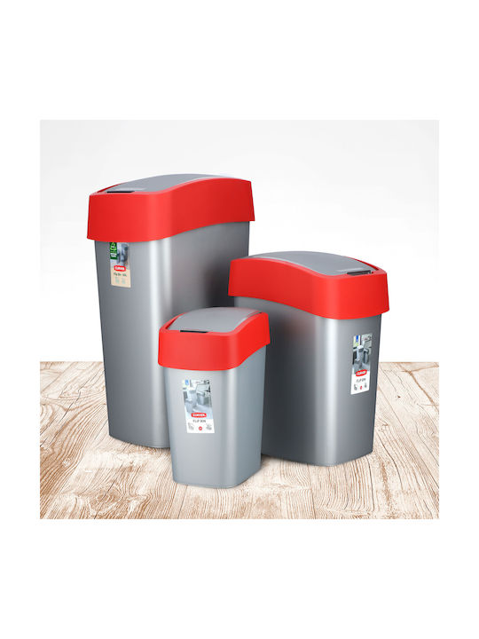 Curver Flip Bin Κάδος Απορριμμάτων Πλαστικός Κόκκινος 25lt