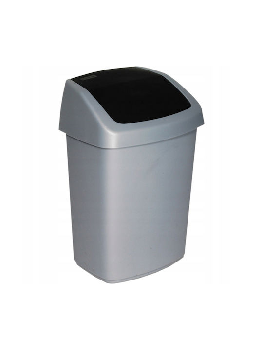 Curver Plastic Waste Bin Silver 25L