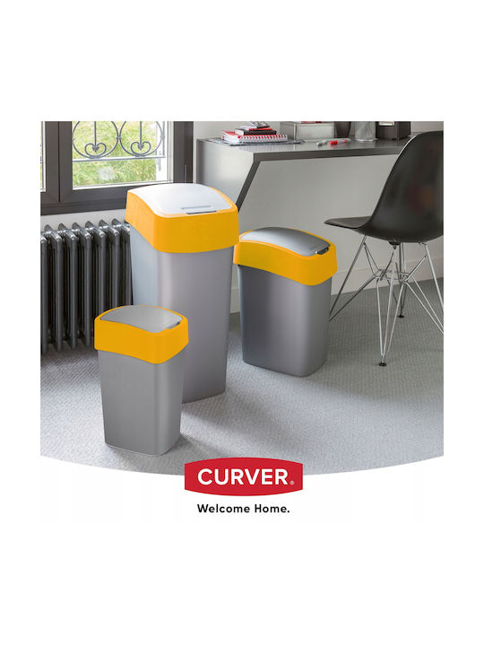 Curver Pacific Flip Κάδος Απορριμμάτων Πλαστικός Κίτρινος 25lt