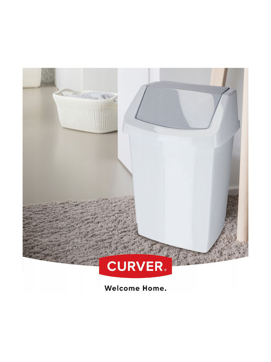 Curver Coș de Gunoi Plastic Gri 50lt 1buc