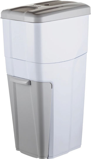 Bama Recycling Mülleimer Kunststoff Weiß-Grau Hell 38,5l