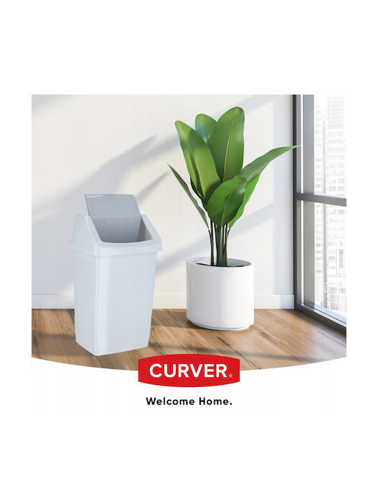 Curver Coș de Gunoi Plastic Gri 50lt 1buc