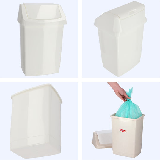 Click-it Waste Bin 9l 22.9x18.9x38.1cm White