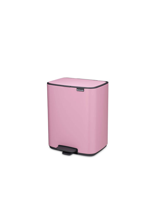 Brabantia Bo Pedal Kunststoff Mülleimer mit Pedal Rosa 12lt